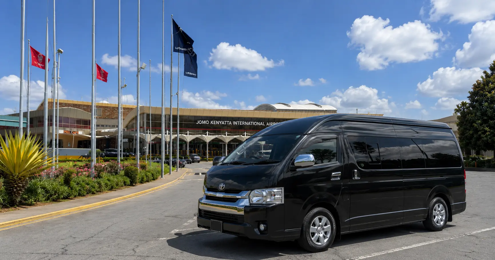 10-14 seater executive van used for group airport transfers in Nairobi